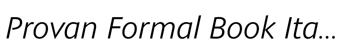 Provan Formal Book Italic
